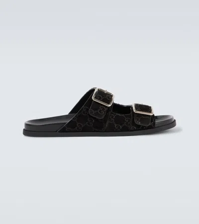 GUCCI GG SUEDE SANDALS