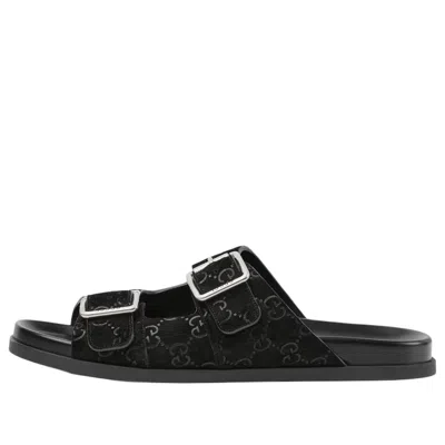 Gucci Gg Suede Slides 'black'