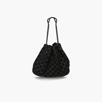 Gucci Gg Suede Tote Bag