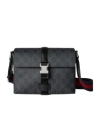 Gucci Black Crossbody Bag With Metallic Buckle In Black