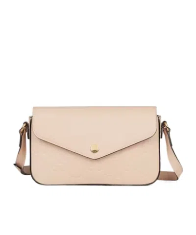 Gucci Gg Super Mini Leather Shoulder Bag In Nude
