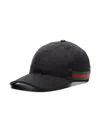 GUCCI GG SUPREME AND WEB BASEBALL CAP