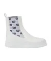 Gucci Gg Supreme Ankle Boots In White