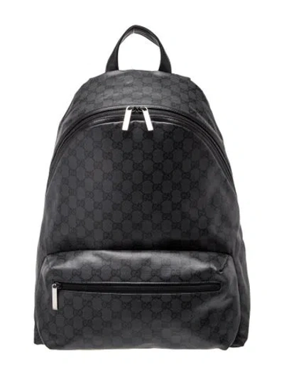 Pre-owned Gucci Gg Supreme Backpack In Black