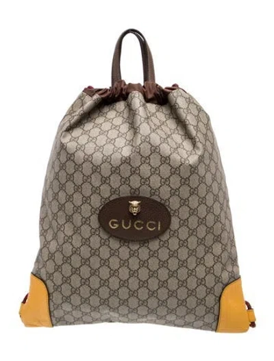 Pre-owned Gucci Gg Supreme Backpack In Neutral