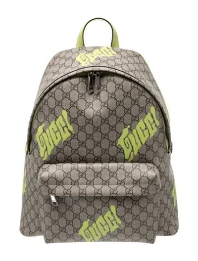 Pre-owned Gucci Gg Supreme Backpack In Neutral