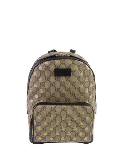 Pre-owned Gucci Gg Supreme Backpack In Neutral