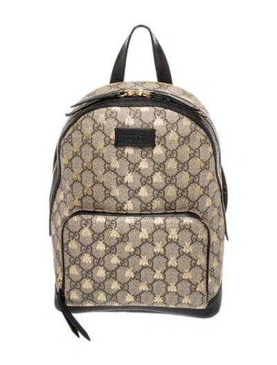 Pre-owned Gucci Gg Supreme Backpack In Neutral