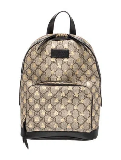 Pre-owned Gucci Gg Supreme Backpack In Neutral