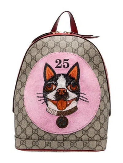 Pre-owned Gucci Gg Supreme Backpack In Neutrals