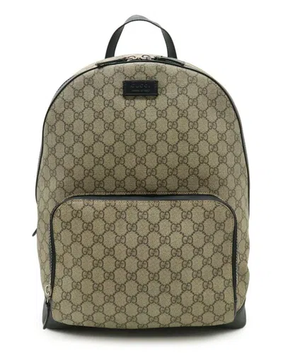 Gucci Gg Supreme Backpack Pvc (authentic Pre-loved) In Gray