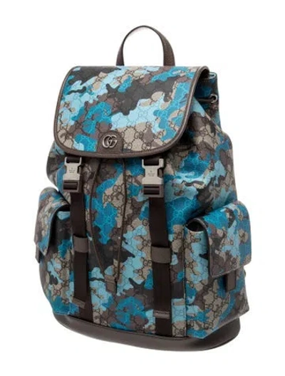 Pre-owned Gucci Gg Supreme Backpack W/ Tags In Blue