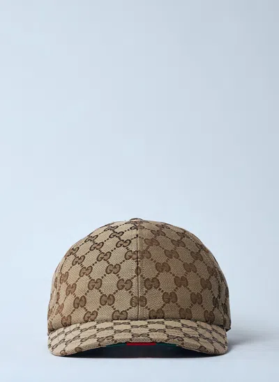 Gucci Gg Supreme Baseball Cap In Brown
