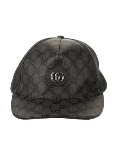 Pre-owned Gucci Gg Supreme Baseball Cap In Gray