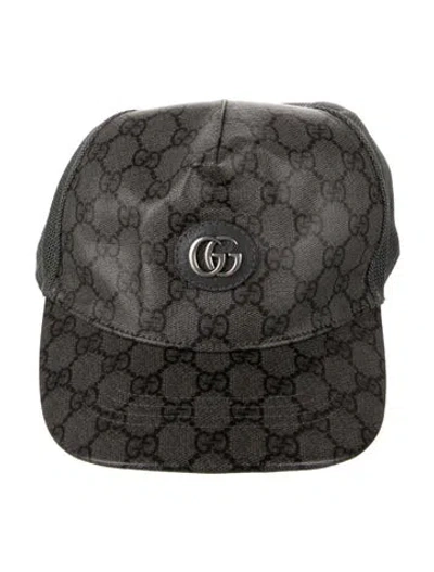 Pre-owned Gucci Gg Supreme Baseball Cap In Gray