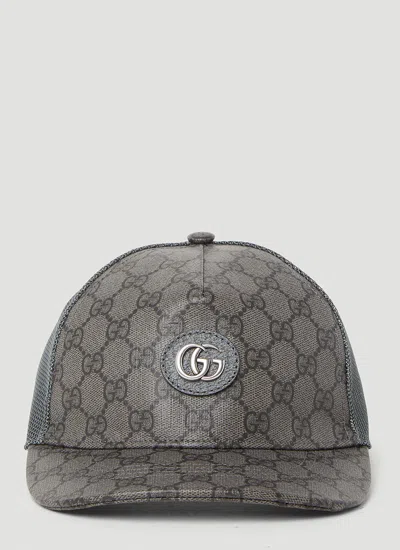 Gucci Gg Supreme Baseball Cap In Gray