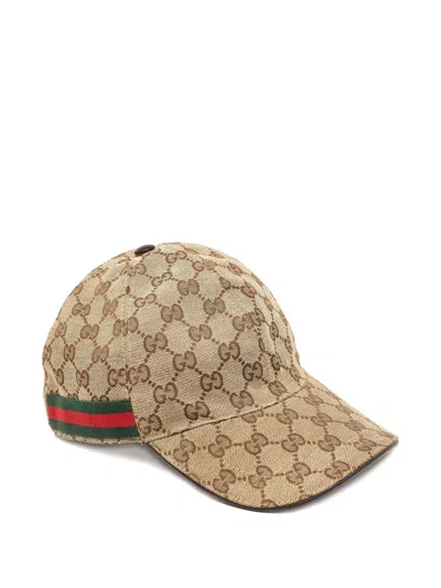 Pre-owned Gucci Gg Supreme Baseball Cap In Neutral