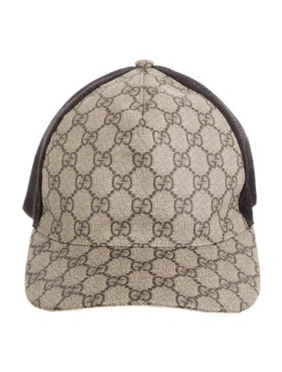 Pre-owned Gucci Gg Supreme Baseball Hat W/ Tags In Neutral