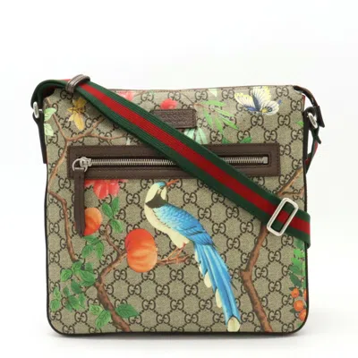 Gucci Gg Supreme Beige Canvas Shoulder Bag () In Brown
