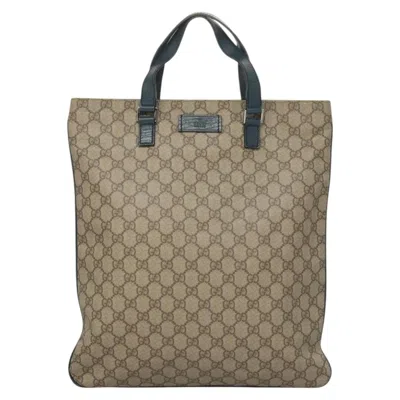 Pre-owned Gucci Gg Supreme Beige Canvas Tote Bag ()