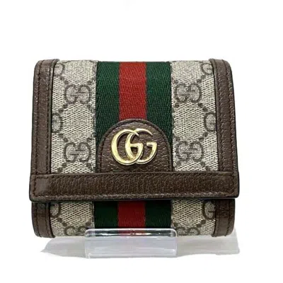 Gucci Gg Supreme Beige Canvas Wallet  ()
