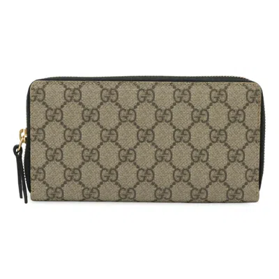 Pre-owned Gucci Gg Supreme Beige Gg Supreme Coin Purse/coin Case () In Sand
