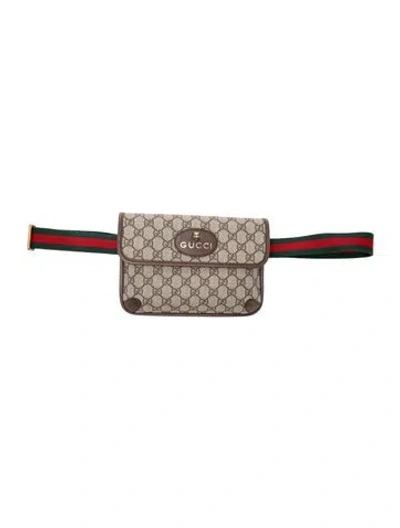 Pre-owned Gucci Gg Supreme Belt Bag In Brown