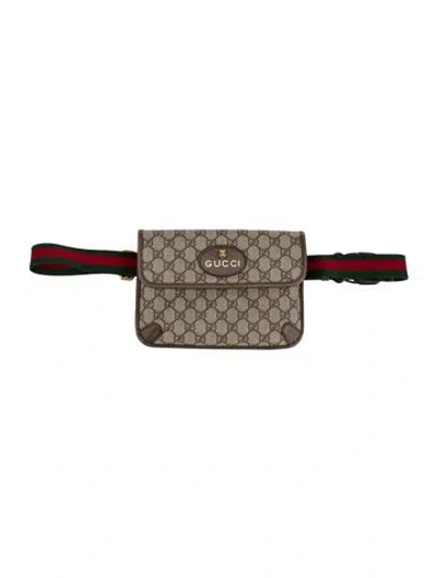 Pre-owned Gucci Gg Supreme Belt Bag In Neutral