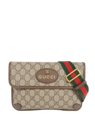 Pre-owned Gucci Gg Supreme Belt Bag In Neutral