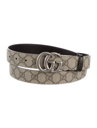 Pre-owned Gucci Gg Supreme Belt In Brown