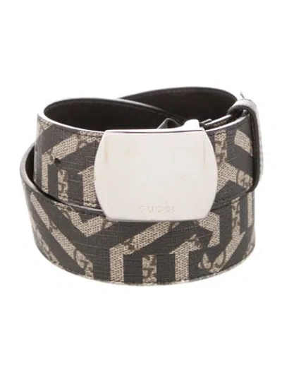 Pre-owned Gucci Gg Supreme Belt In Multi