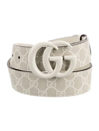 Pre-owned Gucci Gg Supreme Belt In Neutral