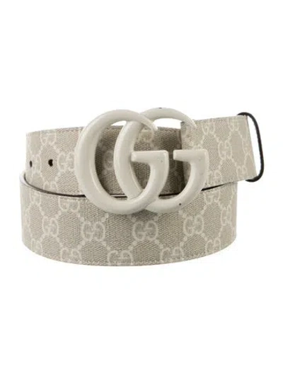 Pre-owned Gucci Gg Supreme Belt In Neutral