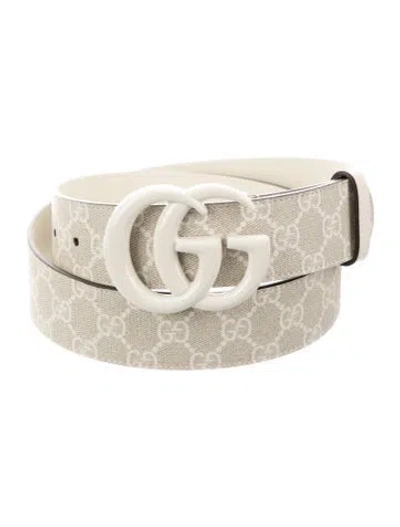 Pre-owned Gucci Gg Supreme Belt In Neutrals