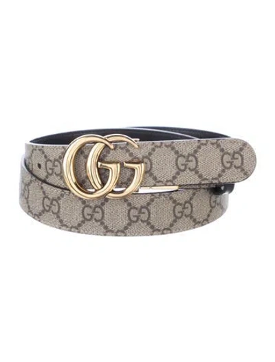 Pre-owned Gucci Gg Supreme Belt In Neutrals