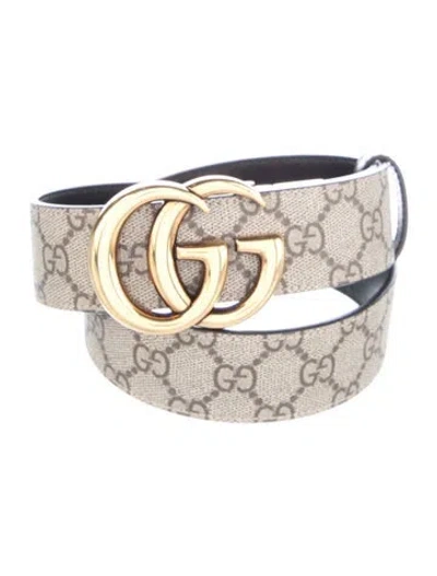 Pre-owned Gucci Gg Supreme Belt In Neutrals