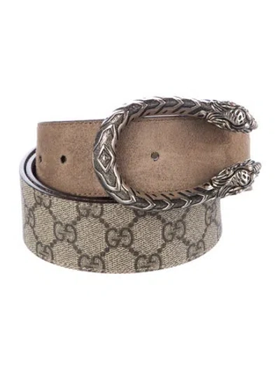 Pre-owned Gucci Gg Supreme Belt In Neutrals