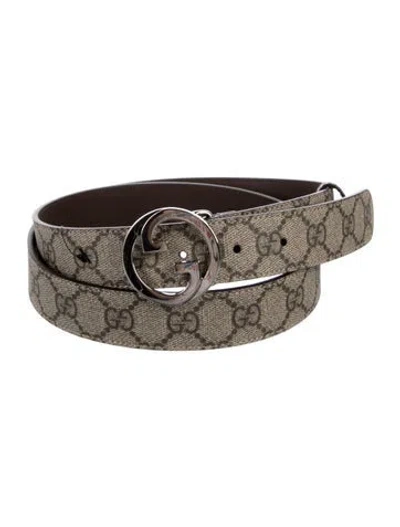 Pre-owned Gucci Gg Supreme Belt In Neutrals