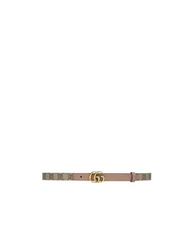 Gucci Gg Supreme Belt In Nude | ModeSens