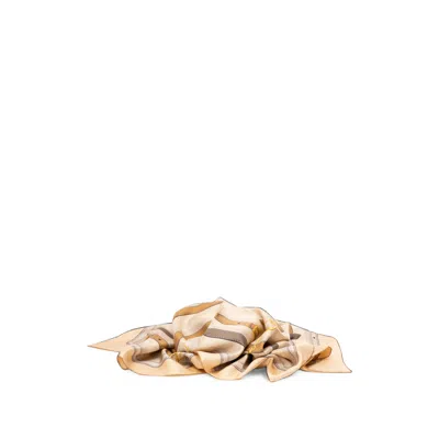 Gucci Gg Supreme Belt-print Scarf In Neutrals/brown