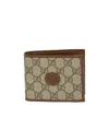 Gucci Interlocking G Logo-plaque Bi-fold Wallet In Nude