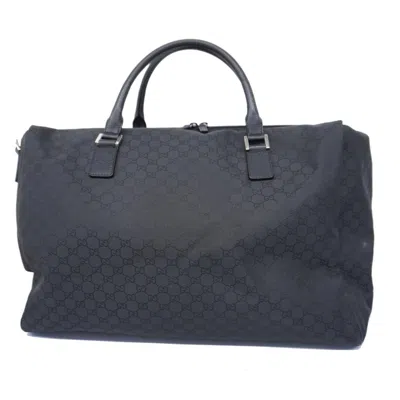 Gucci Gg Supreme Black Calfskin Travel Bag ()