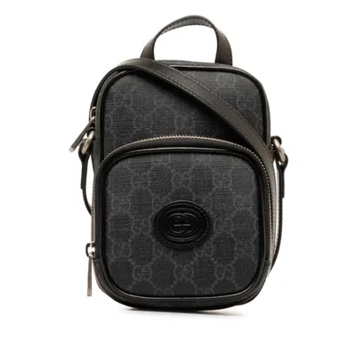 Gucci Gg Supreme Black Leather Shoulder Bag ()
