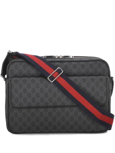 Gucci Gg Supreme Black Web Shoulder Bag