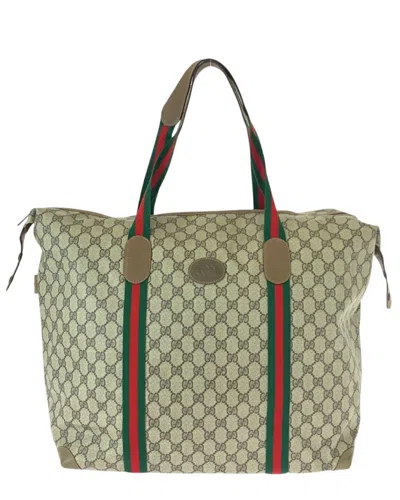 Gucci Gg Supreme Boston Bag (authentic Pre-loved) In Brown