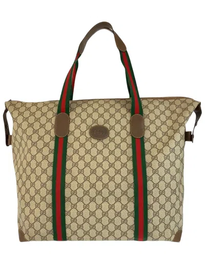Gucci Gg Supreme Boston Bag (authentic Pre-loved) In Brown