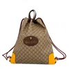 GUCCI GUCCI GG SUPREME BROWN CANVAS BACKPACK BAG (PRE-OWNED)