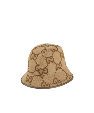 Gucci Gg Supreme Bucket Hat In Brown