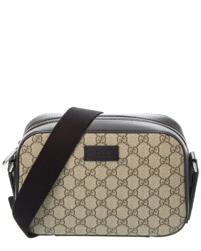 Gucci Gg Supreme Canvas & Leather Camera Bag
