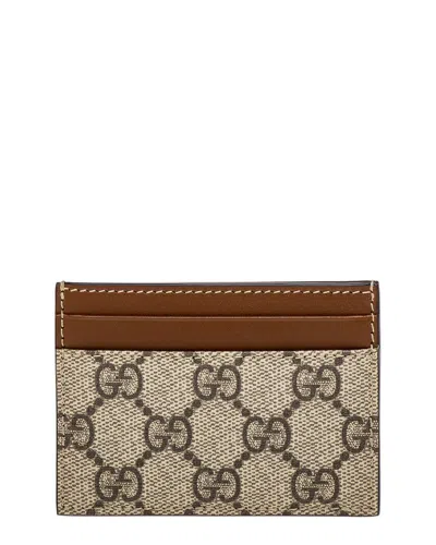 Gucci Gg Supreme Canvas & Leather Card Case